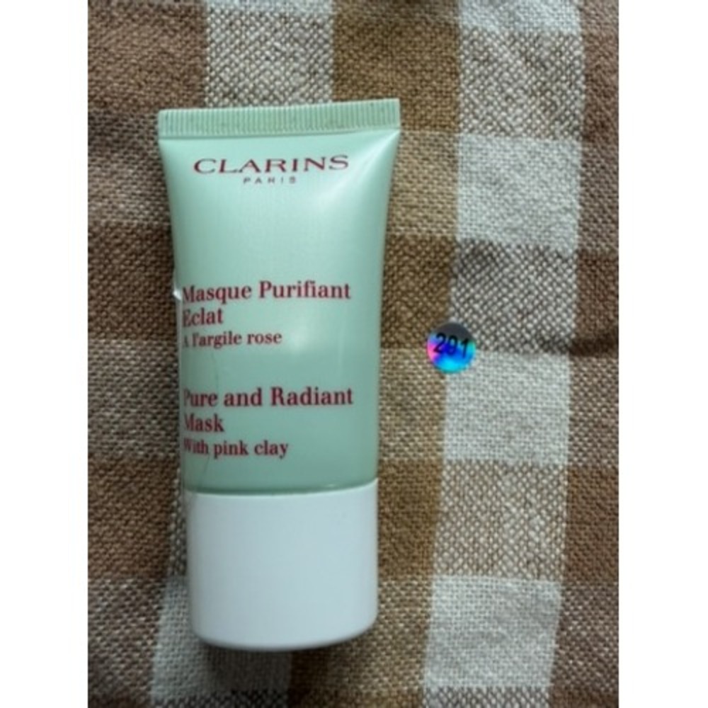 Clarins Pure and Radiant Mask with Pink Clay Masque Purifiant Eclat Travel Size